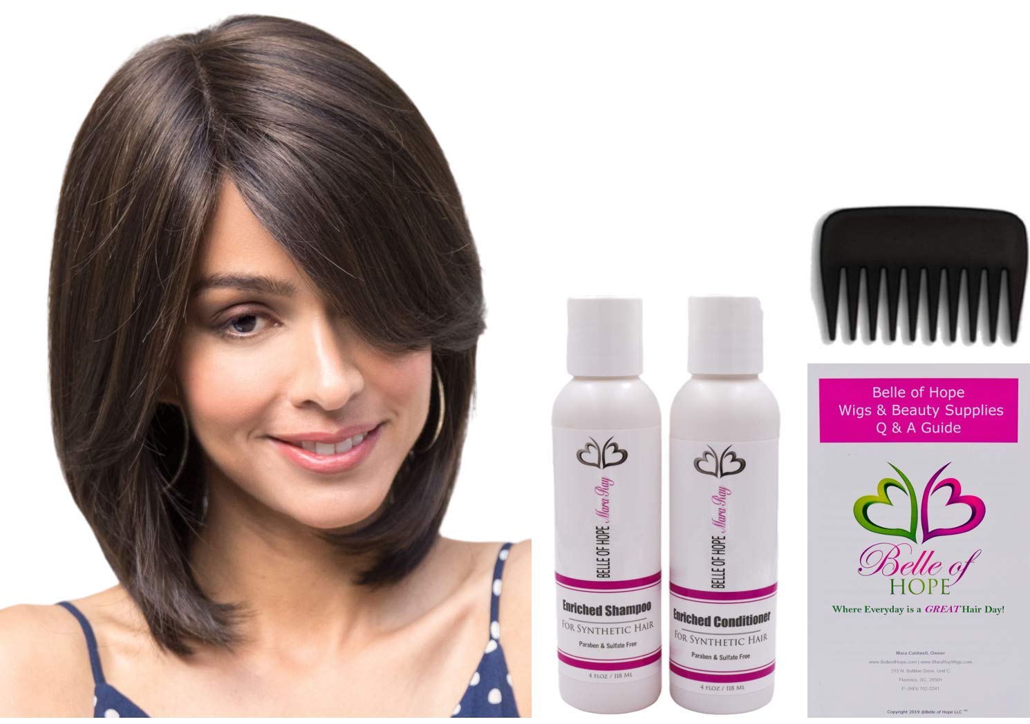 Amore SAMANTHA Double Mono Synthetic Wig - 5 Piece Set with Wig, 4oz Mara Ray Shampoo & Conditioner, Wide Tooth Comb & 19 Page Guide (Auburn Sugar) | Perfect for Cosplay, Costume Parties & Everyday Wear
