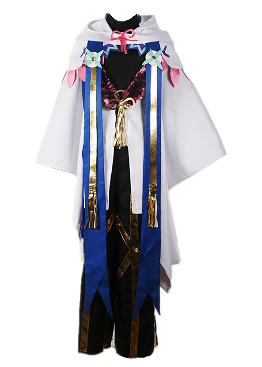 Fate Grand Order FGO Merlin Caster Cosplay Costume Set - Halloween Anime Costume with Wig for Men (Size L) | Perfect for Cosplay Events, Halloween Parties, and Anime Conventions