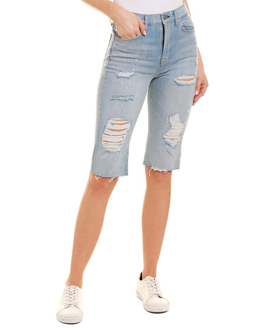 HUDSON Women's Zoeey High Rise Cut Off Boyfriend Jean Shorts - Distressed Denim Shorts for Women, Comfortable Summer Casual Wear - Perfect for Beach, Vacation and Street Style Outfits