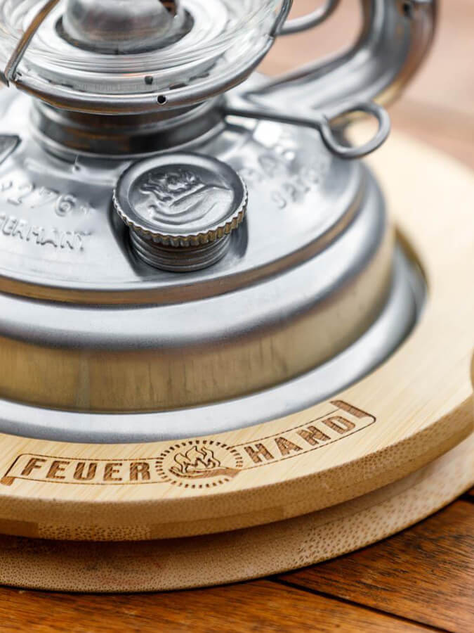 Feuerhand Lantern Coaster - Durable and Stylish Base for Oil Lamps - Perfect for Camping, Patio Decor, and Outdoor Adventures