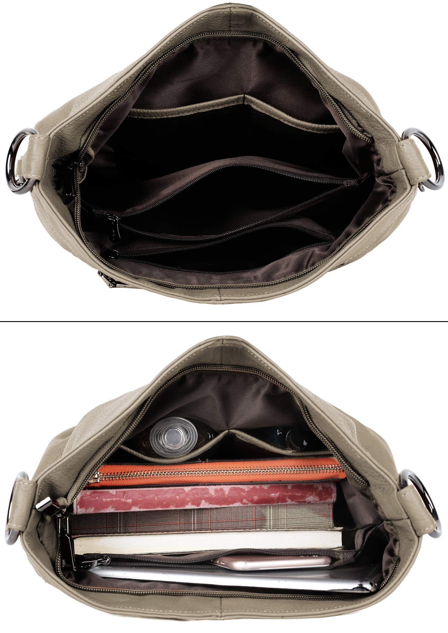 YALUXE Genuine Leather Shoulder Bag for Women - Stylish Hobo Purse & Crossbody Handbag with Adjustable Strap | Perfect for Work, Travel & Everyday Use