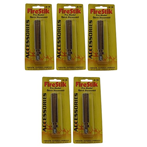 5-Pack Firestik K-1A Internal CB Radio Antenna Quick Disconnect Mount Kit - Heavy Duty Antenna Mount for Truck, Jeep, RV & Off-Road Vehicles - Easy Installation & Secure Connection