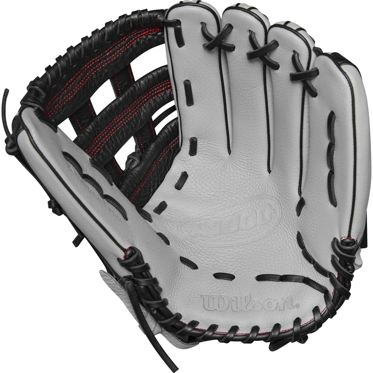 A1000 1750 Outfield Baseball Glove - 12.5 Inch Dual Post Web for Youth & Adult Players - Perfect for Outfield Practice & Games
