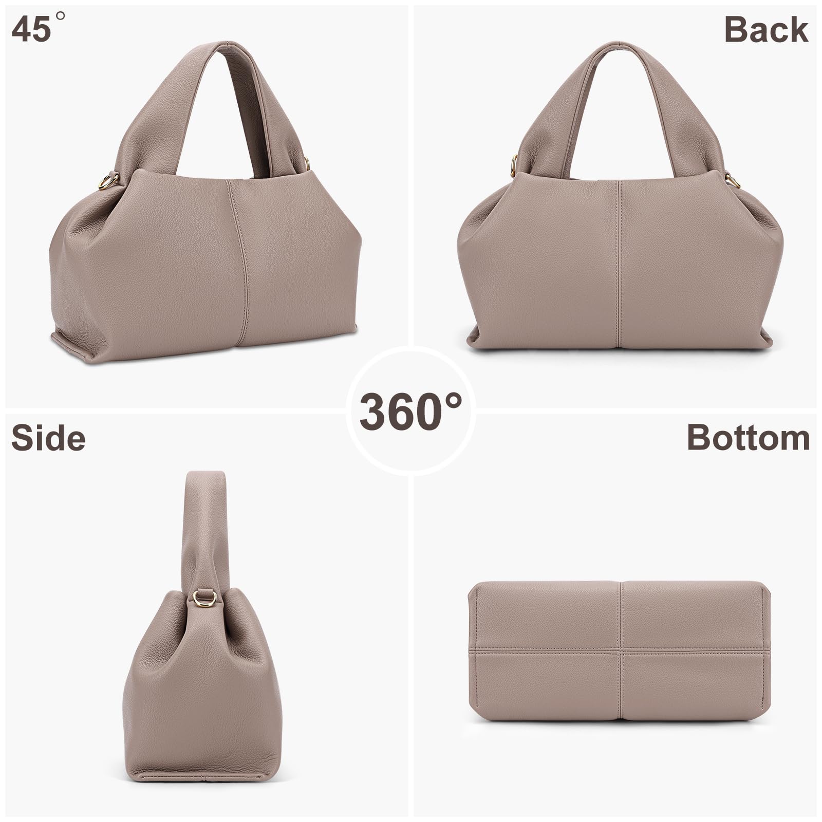 Stylish Women's Crossbody Shoulder Bag - Juoxeepy Chic Dumpling Cloud Satchel Purse for Everyday Use, Work, Travel & Date Night