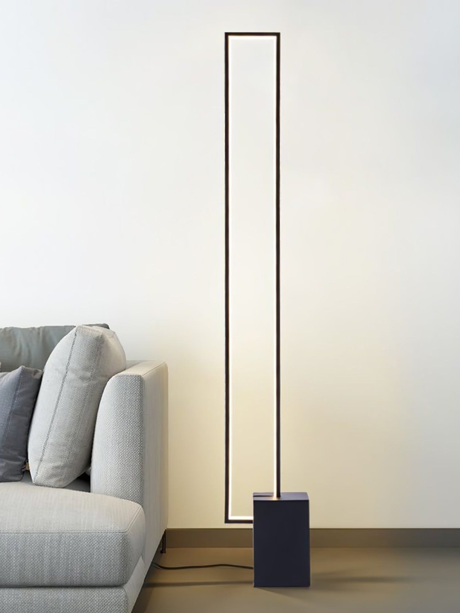 Modern LED Edge Floor Lamp with Adjustable Brightness - Perfect for Living Room, Bedroom, and Office Lighting