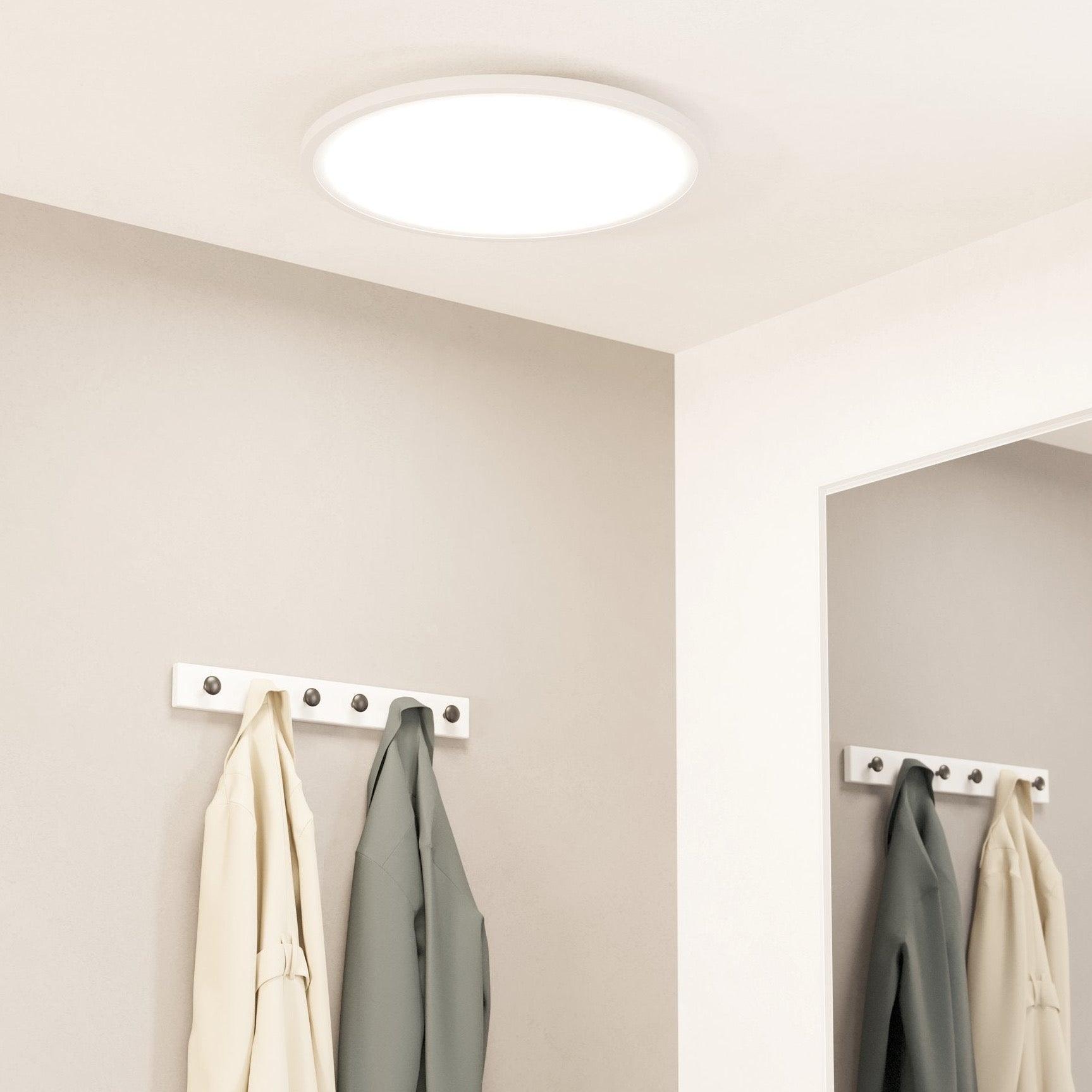 Eglo Connect Sarsina Z Smart LED Ceiling Light - 60cm Round Flush Mount, Dimmable White Light, Works with Alexa & Google Home - Perfect for Living Room, Bedroom or Kitchen Lighting