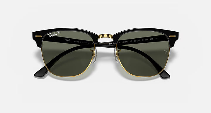 Ray Ban Clubmaster Sunglasses - Classic Black Frame with UV Protection - Perfect for Outdoor Activities, Driving & Fashion