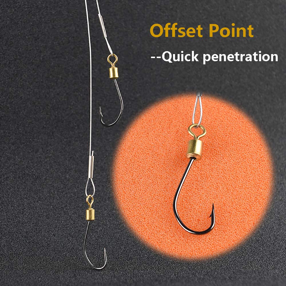 Premium Fishing Hooks and Wire Leaders Kit - Strong Saltwater & Freshwater Fishing Rigs for Bass, Trout, Catfish - Ideal for Pier, Boat & Shore Fishing Adventures