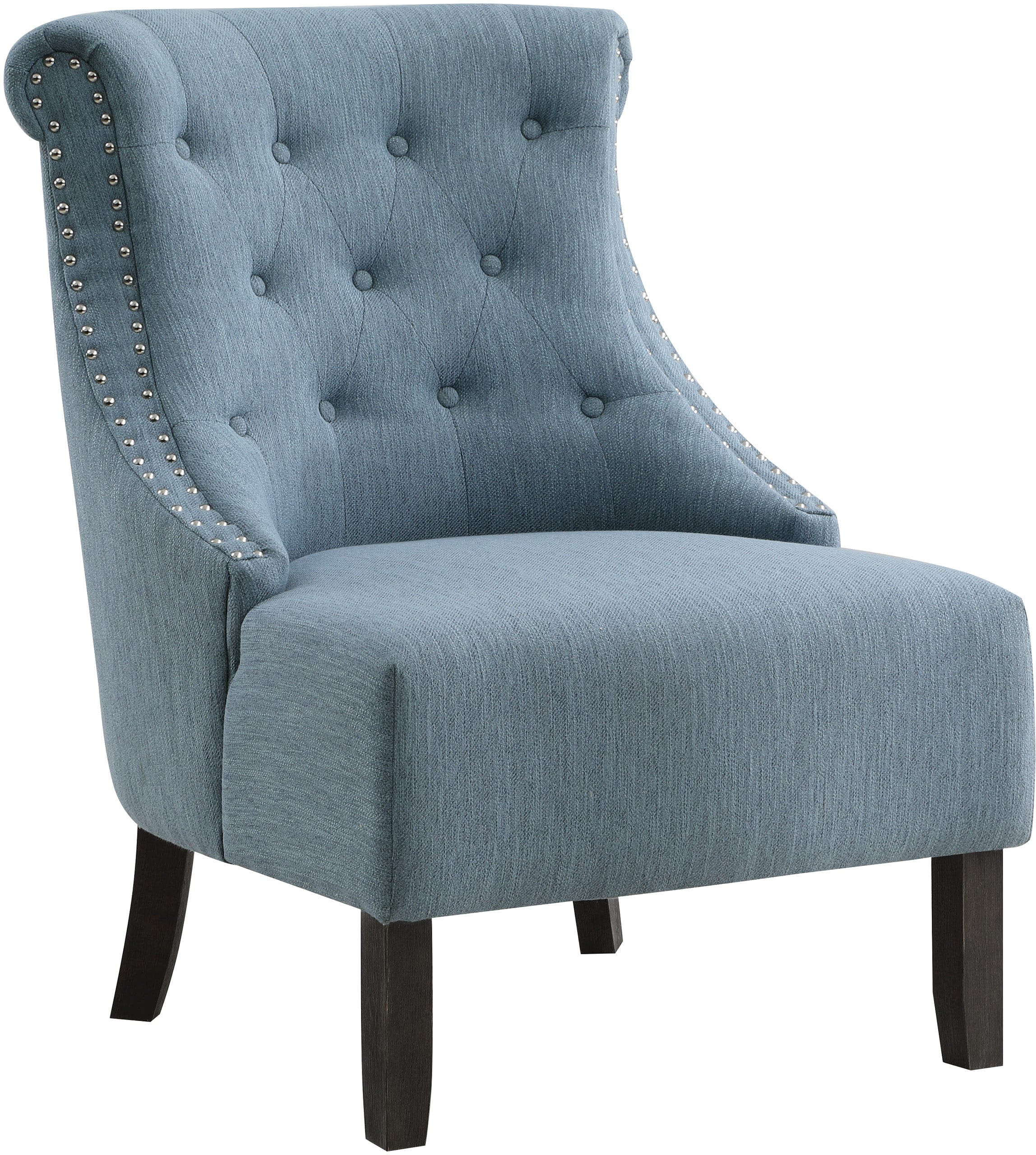 Office Star Evelyn Tufted Chair with Grey Wash Legs - Ergonomic Office Chair for Home & Workspace - Comfortable Desk Chair for Long Hours of Sitting [SB586]