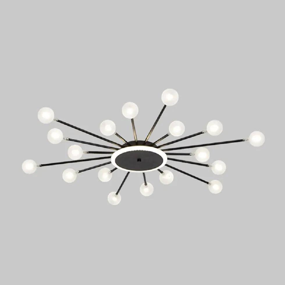 Modern Starburst Glass Pendant Light - Elegant Ceiling Fixture for Living Room, Dining Room & Bedroom - Energy Efficient LED Chandelier for Home Decor