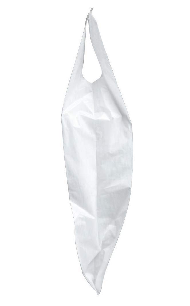 500 Pack White T-Shirt Plastic Bags 14x10x27 Inches - 0.75 Mil Ultra Thin Polyethylene Carry Out Bags with Handles for Retail Stores, Restaurants & Grocery Shopping | Perfect for Takeout, Retail Packaging & Bulk Storage