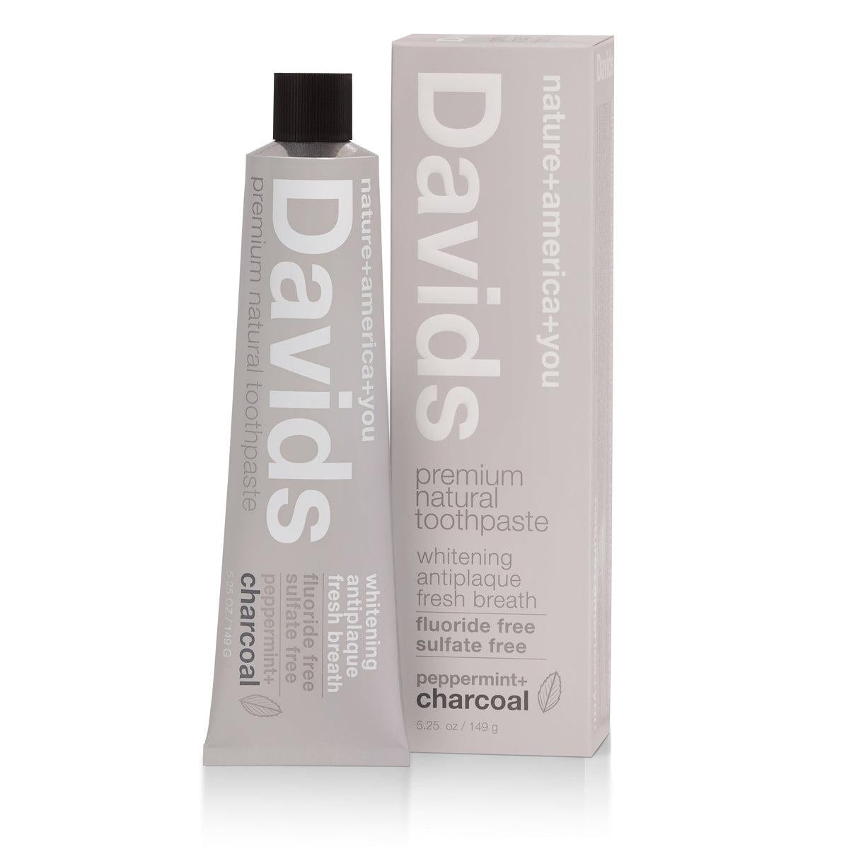 Peppermint & Charcoal Premium Natural Toothpaste - Whitening & Fresh Breath - Cruelty-Free & Fluoride-Free for Daily Oral Care