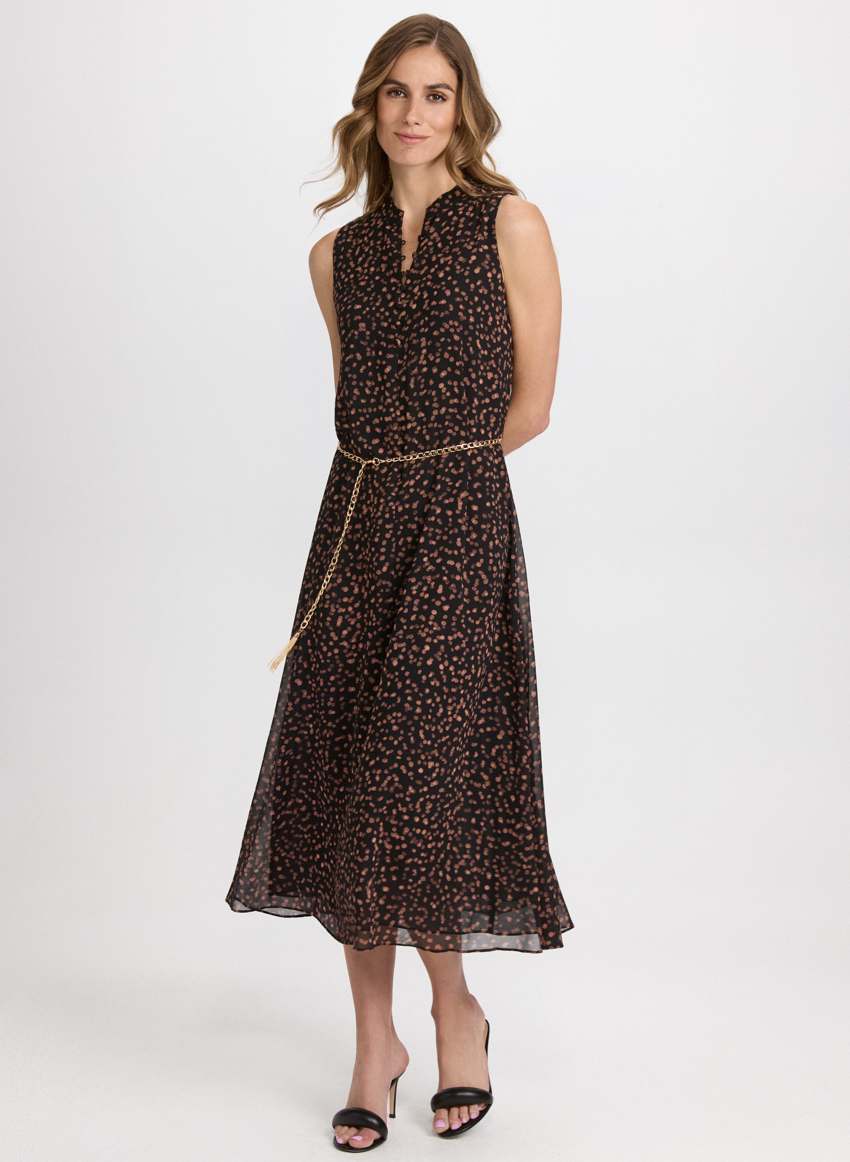 Dot Print Dress - Black Pattern Floral Laura 100112 090 | Women's Casual Summer Dress for Party, Beach & Date Night