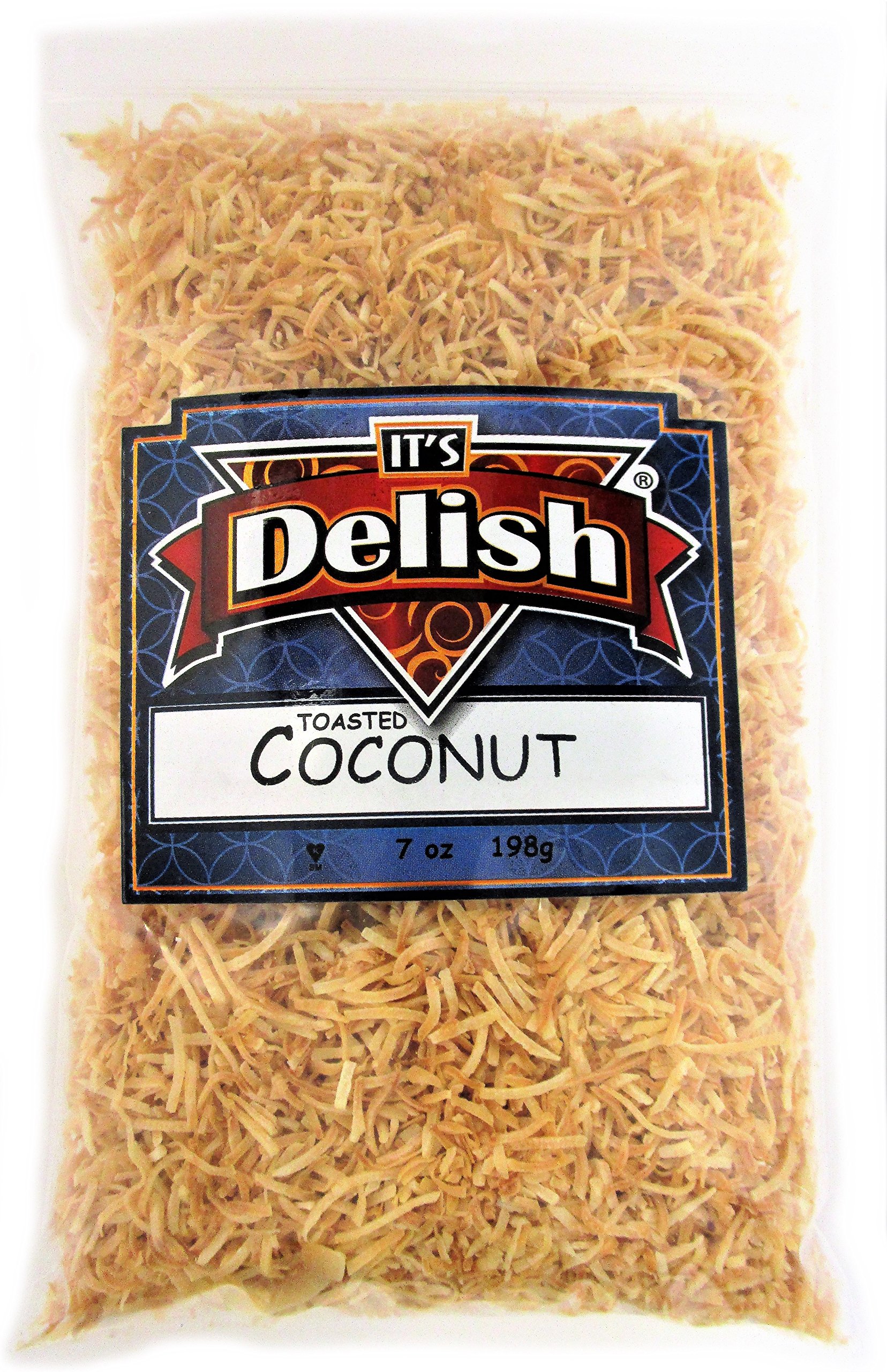 Premium Unsweetened Toasted Coconut Flakes – 2 LB Bulk Bag – Healthy Snack for Baking, Cooking & Desserts – Organic Roasted Shredded Coconut for Smoothie Bowls, Granola & Vegan Recipes – Its Delish Brand