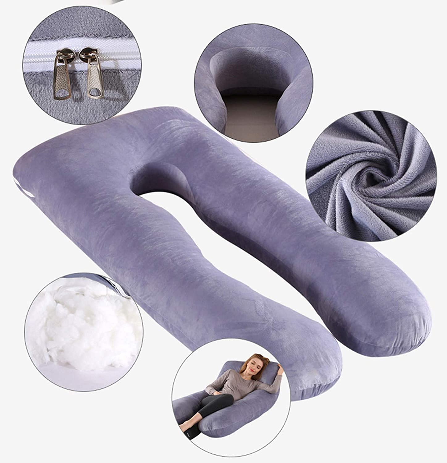 Best U-Shaped Pregnancy Pillow for Sleeping - Maternity Support Pillow for Back & Hips Relief - Comfortable Side Sleeping Pillow for Pregnant Women - Perfect for Nighttime Comfort & Pregnancy Support