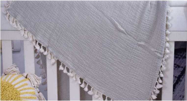 6-Layer Muslin Baby Blanket by Crane - Soft, Breathable & Lightweight for Swaddling, Nursing & Stroller Use