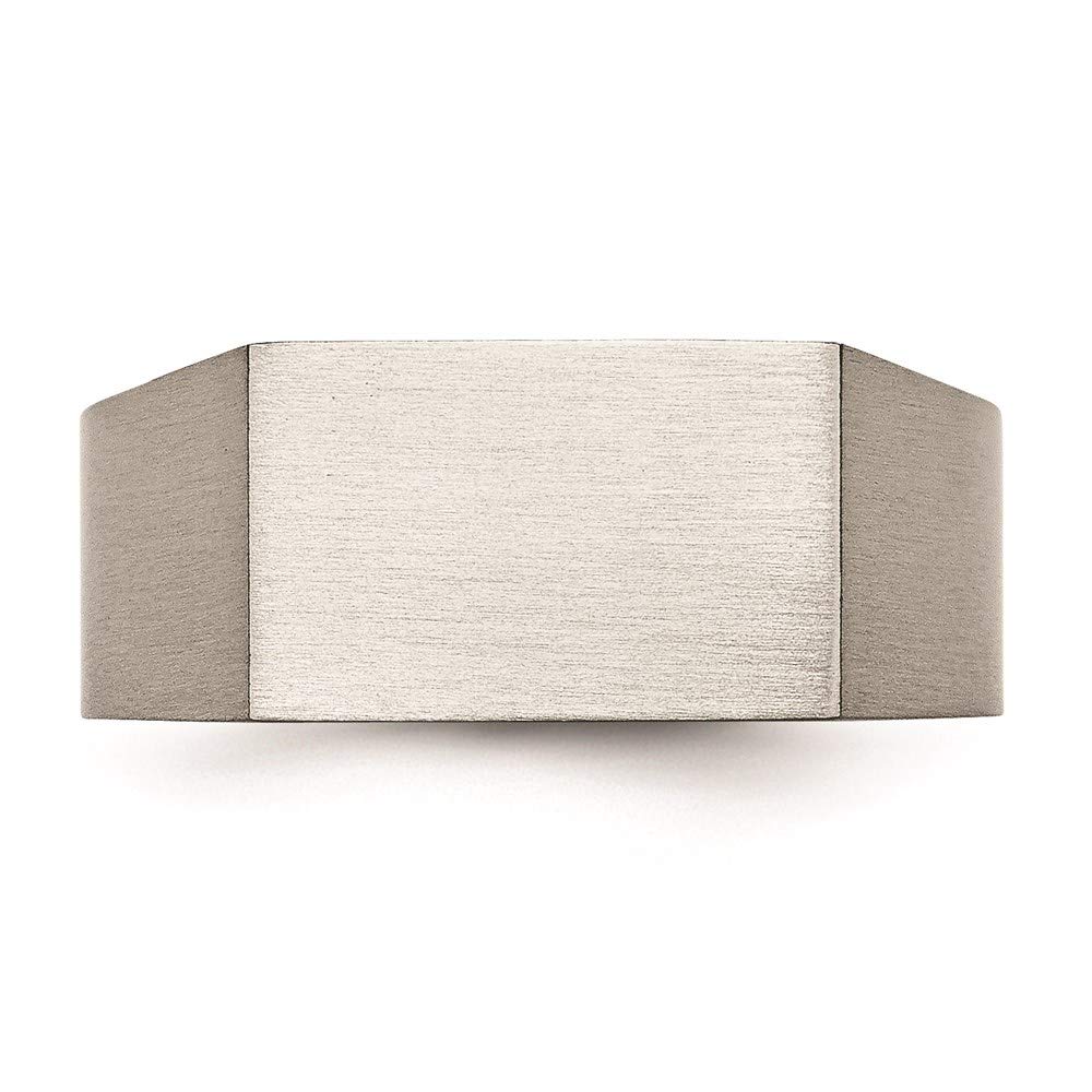 Titanium & Brushed Gold Signet Ring for Women - Elegant Jewelry Gift for Her, Birthday, Anniversary, Valentine's Day - Perfect for Everyday Wear & Special Occasions