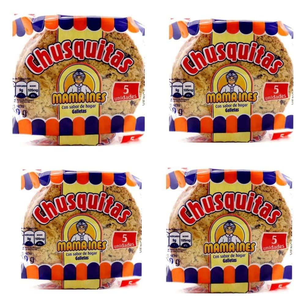 Crispy Colombian Chusquitas Cookies Snacks - Pack of 4 (5 Count Each) | Authentic Colombian Food Gift & Treats | Perfect for Parties, Gifts & Latin Food Lovers