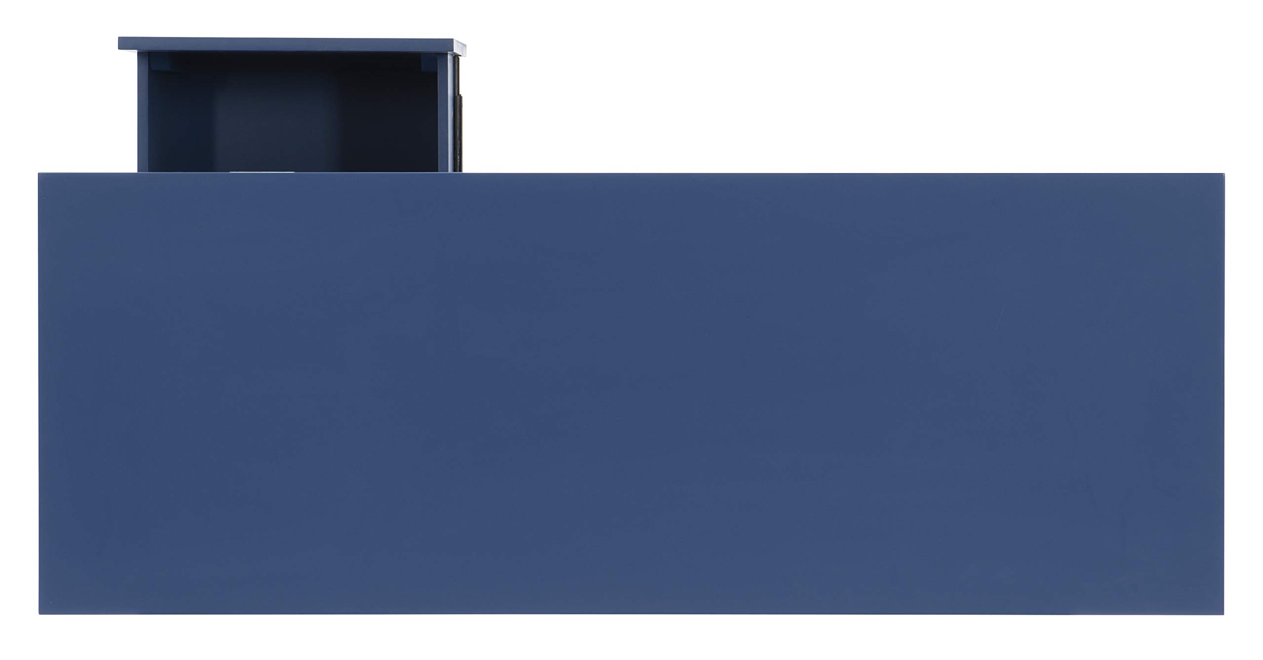 Linon Sadie Navy Blue Modern Classic Side Storage Desk - Stylish Home Office Furniture with Drawers for Organization | Perfect for Small Spaces, Dorm Rooms & Workspaces