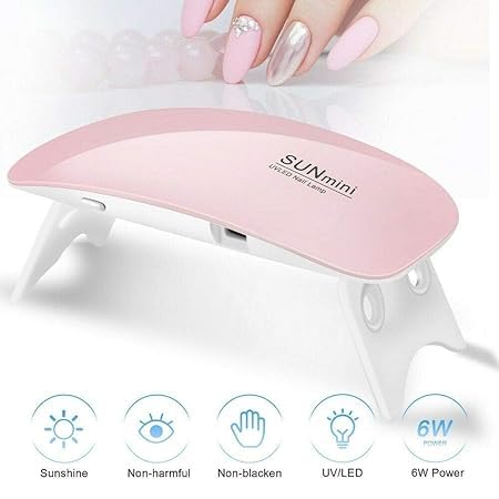 Portable Mini LED Nail Lamp for Gel Polish - USB Rechargeable Nail Dryer with 2 Timer Settings | At-Home Manicure & Professional Salon Use | Fast Curing for Gel Nails & Acrylics