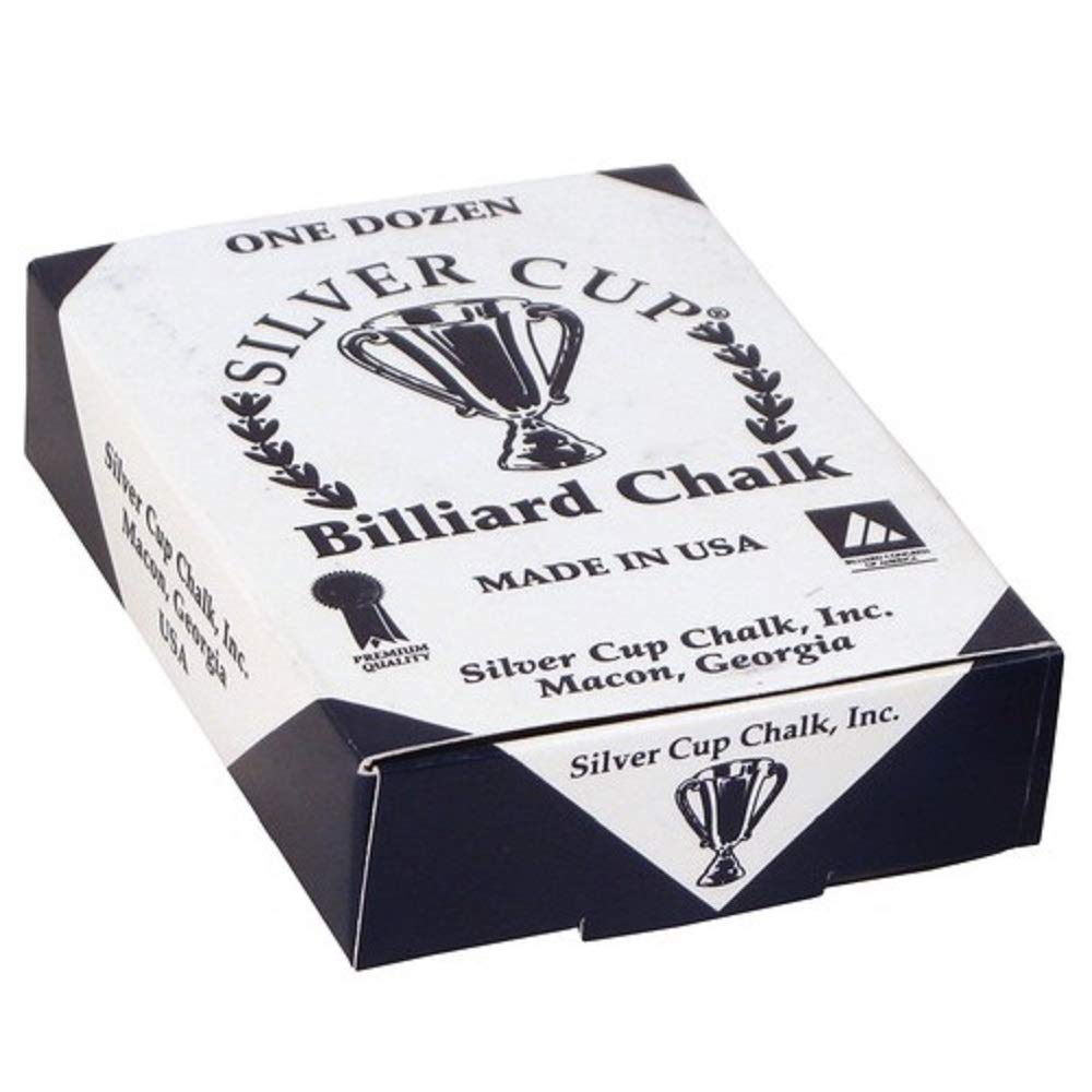 Premium Silver Cup Camel Billiard Chalk - Box of 12 Pieces - High-Quality Pool Cue Chalk for Smooth Shots - Perfect for Professional Players & Home Game Rooms - Made in USA