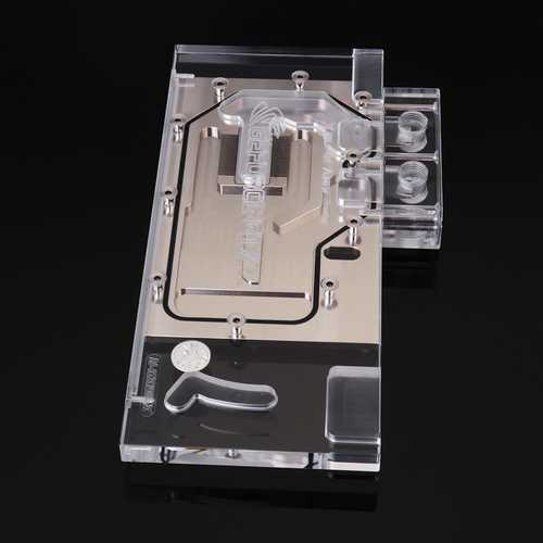 Bykski N-GX98-X GPU Water Cooling Block with RGB Lighting - PMMA & Copper for GTX 980 - High Performance PC Liquid Cooling System for Gaming & Overclocking