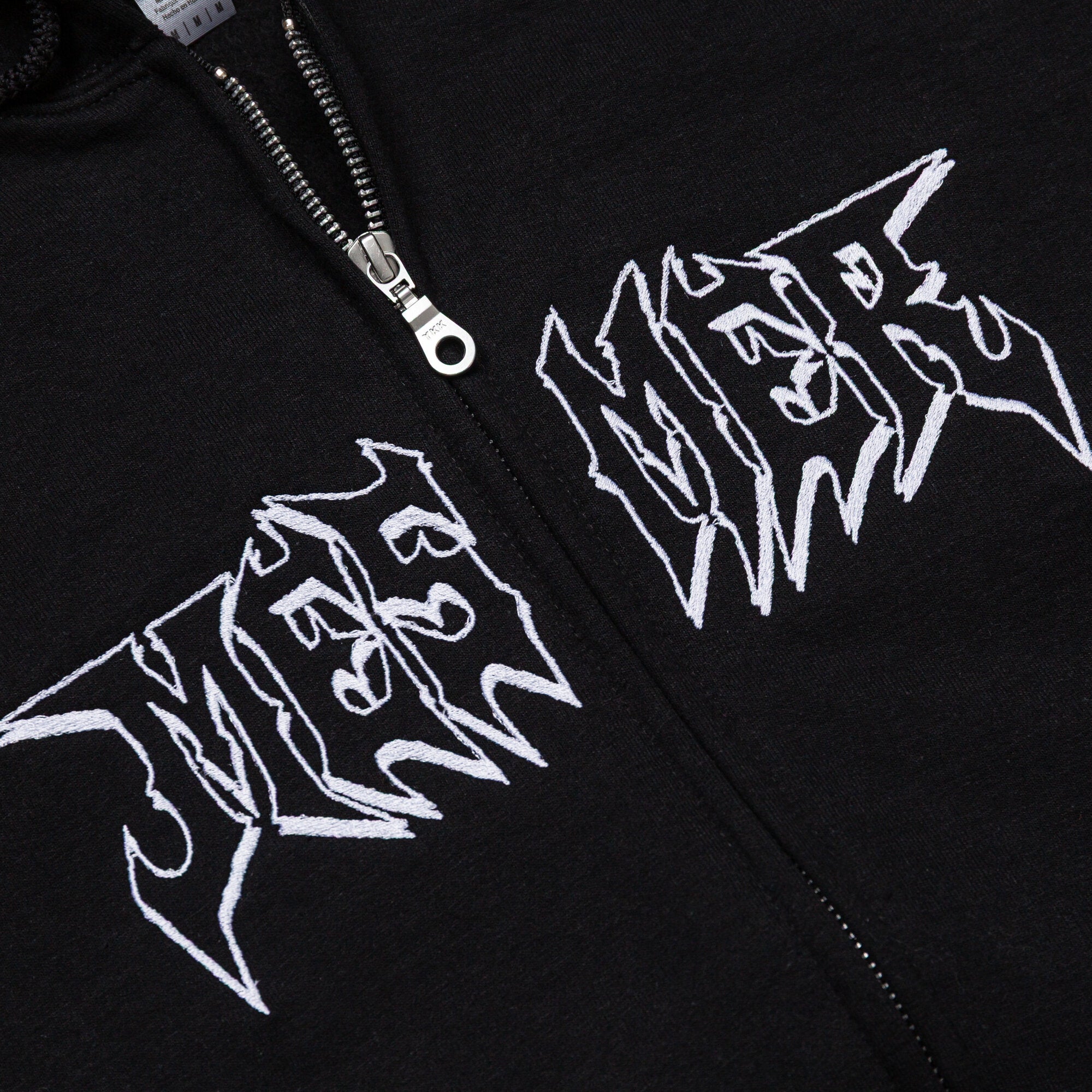 Gothic Zipped Hooded Sweatshirt for Women - Dark Aesthetic Streetwear for Casual Wear & Alternative Fashion