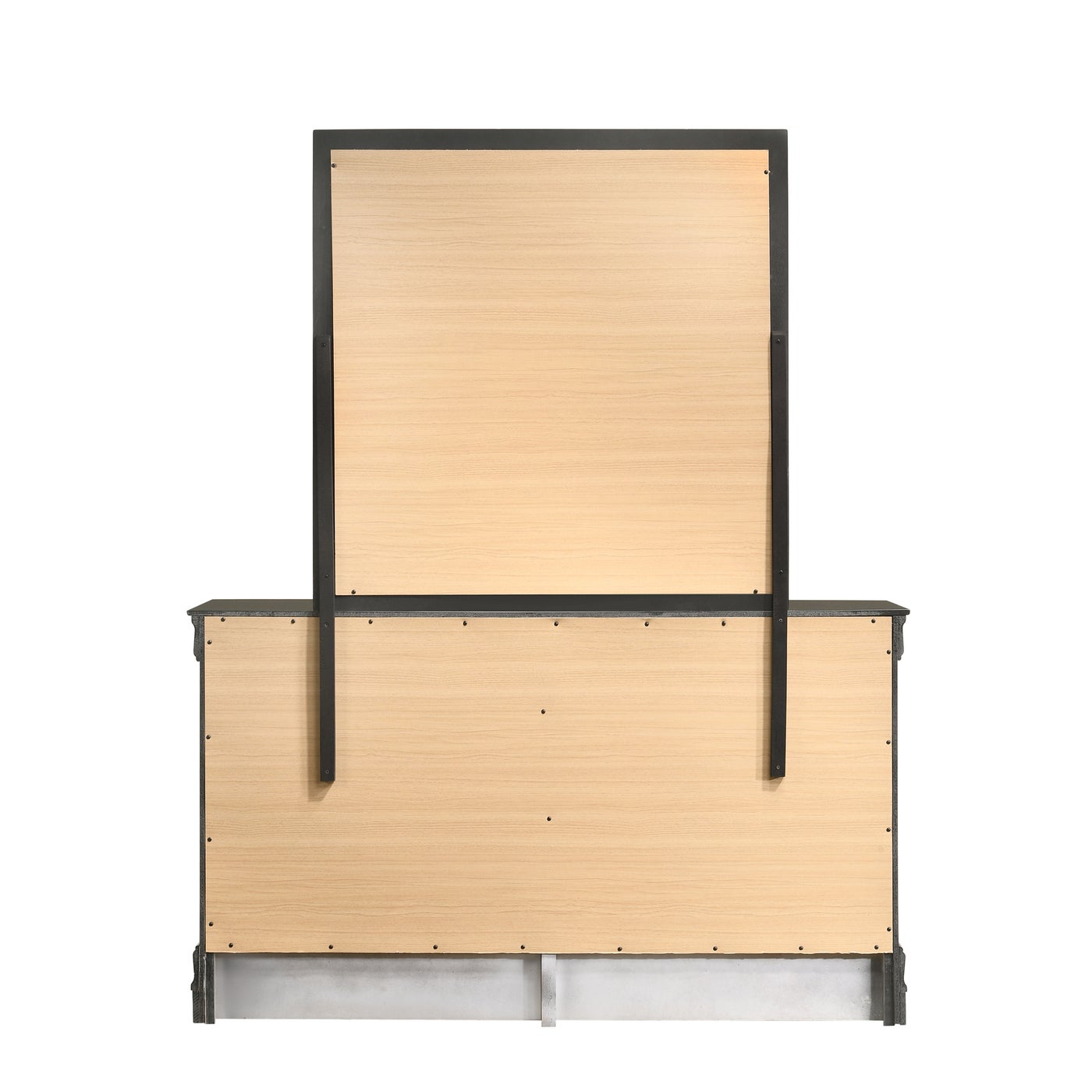 Modern Brooklyn Style Bedroom Dresser with Mirror - Elegant Wooden Storage Chest for Clothes & Accessories - Perfect for Master Bedroom, Guest Room, or Dorm Organization