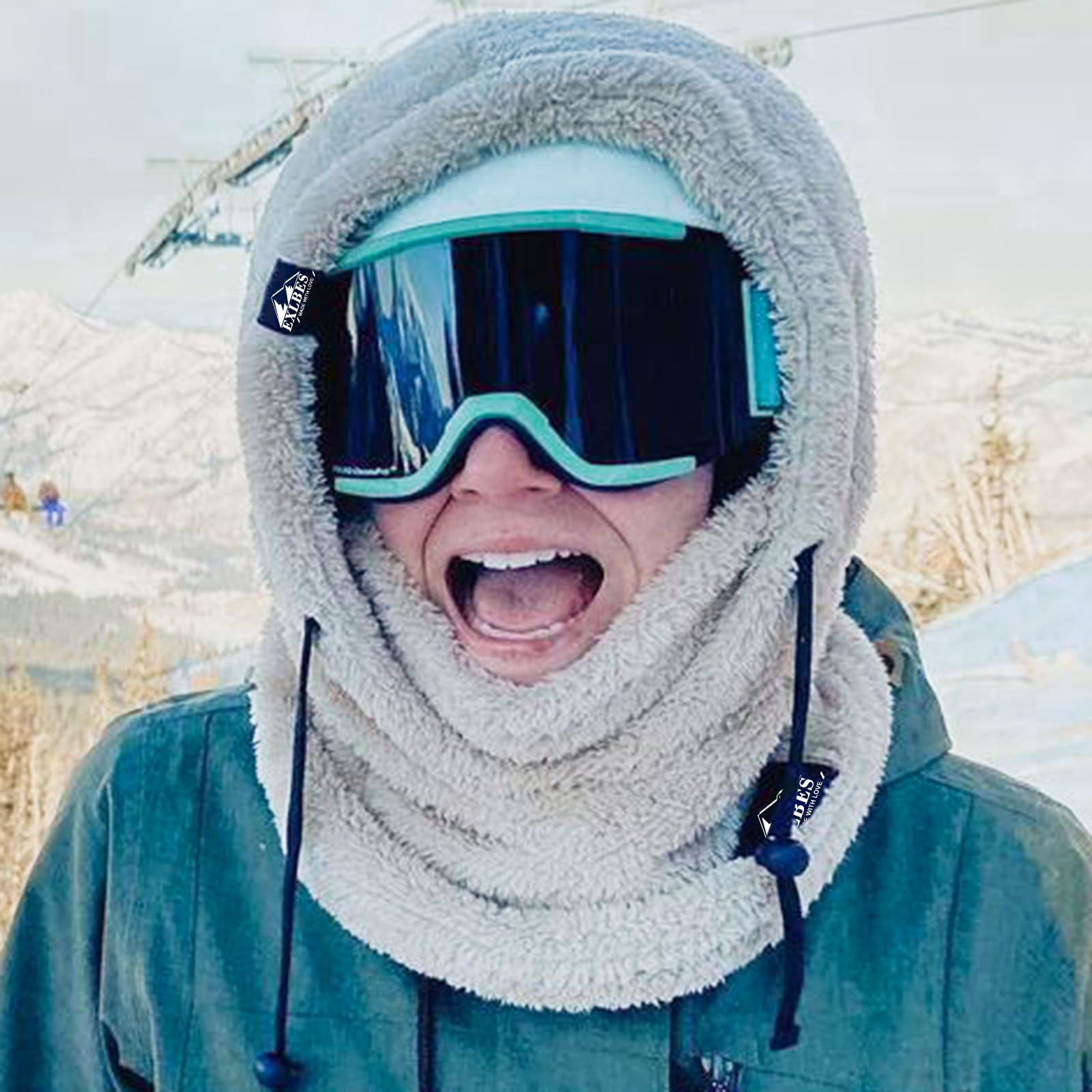 Windproof Fleece Balaclava Face Mask for Men & Women - Cold Weather Ski Mask with Warm Face Cover - Perfect for Skiing, Snowboarding, Motorcycling & Outdoor Winter Activities
