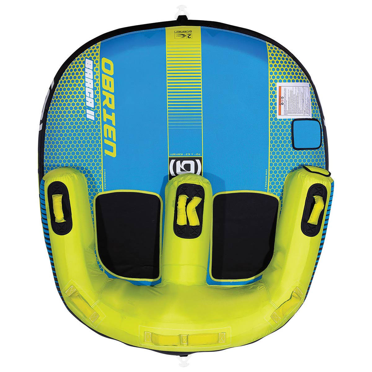 O'Brien Barca 2 Person Towable Tube for Boating - 2 Rider Inflatable Water Tube for Lake & Ocean Fun - Perfect for Family & Friends Water Sports Activities