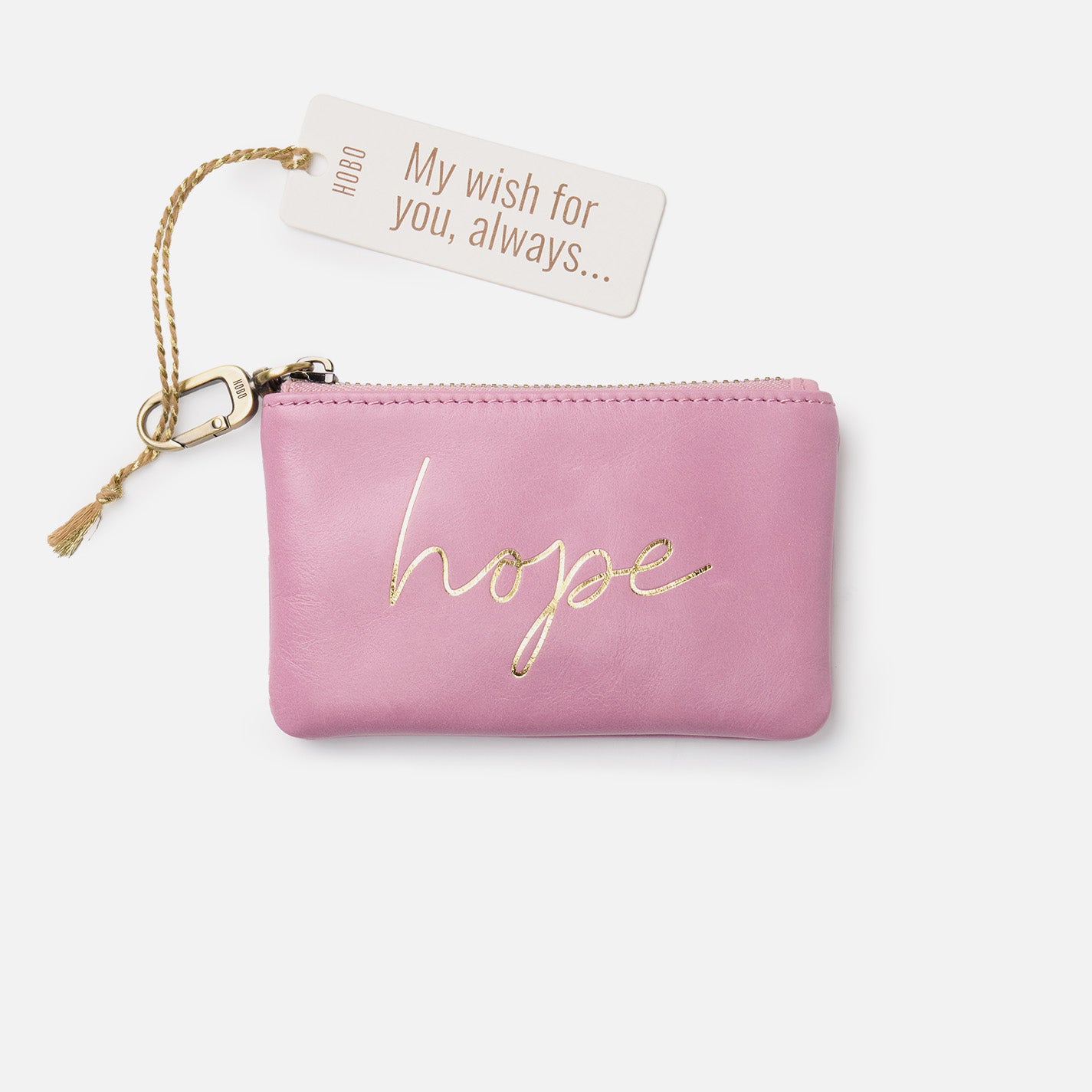 Lilac Rose Polished Leather Sentiment Pouch - Elegant Crossbody Bag for Women, Perfect for Date Nights & Special Occasions