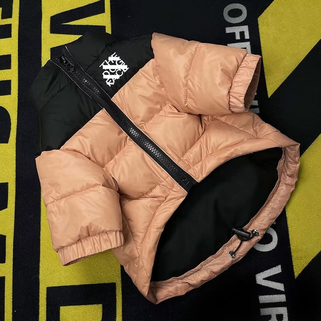 Warm Duck Down Dog Jacket for Small & Medium Dogs - Thick Windproof Winter Coat for Cold Weather & Snow Days (Pink, Small) | Perfect for Outdoor Walks, Winter Adventures & Pet Fashion