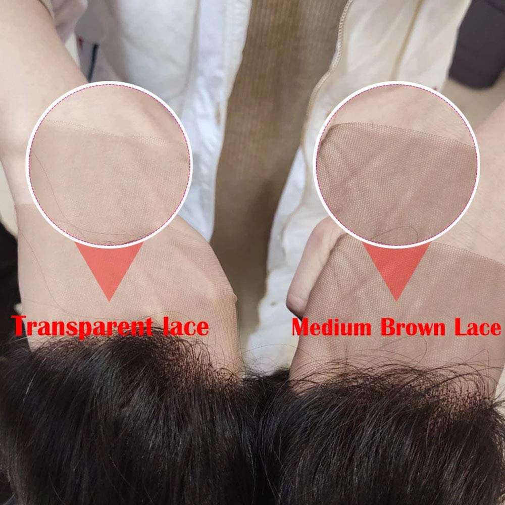 13x6 HD Transparent Lace Front Wig - Ombre Highlights Brazilian Virgin Human Hair | Pre-Plucked with Baby Hair & Bleached Knots | Straight Human Hair Wig for Women | Perfect for Daily Wear, Cosplay & Special Events