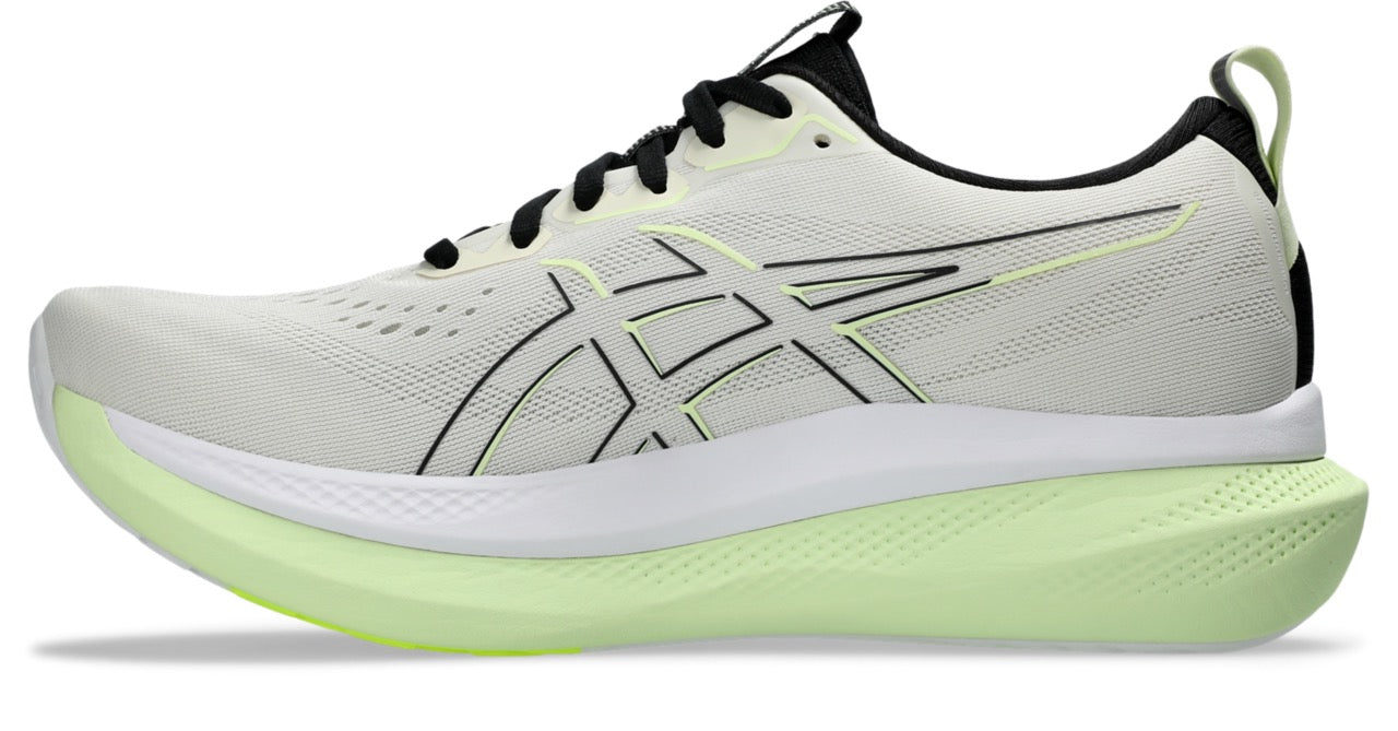 ASICS Men's Glideride Max Running Shoes - 200 Birch/Black - Lightweight Cushioned for Long Distance & Marathon Training