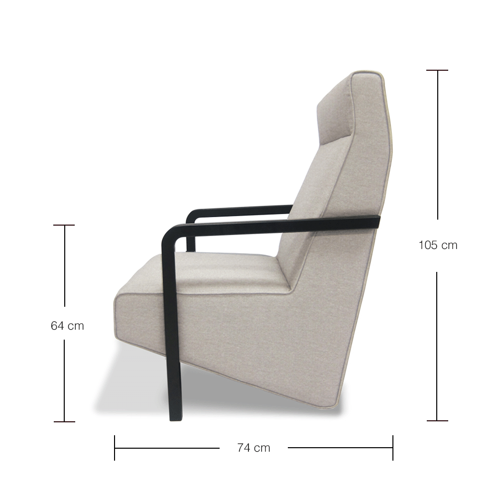 Swaff Armchair in Orange - Modern Comfortable Lounge Chair for Living Room, Bedroom & Office - Perfect for Relaxing, Reading & Decor
