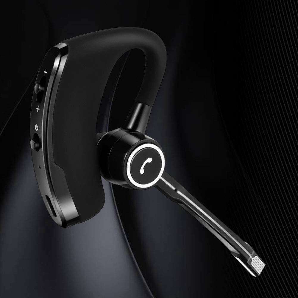V8s Bluetooth Headset - Wireless Earpiece with 120H Standby, Clear Voice Capture, Hands-Free for Business & Driving - In-Ear Bluetooth Earbuds for iPhone & Android - Perfect for Conference Calls & Commuting