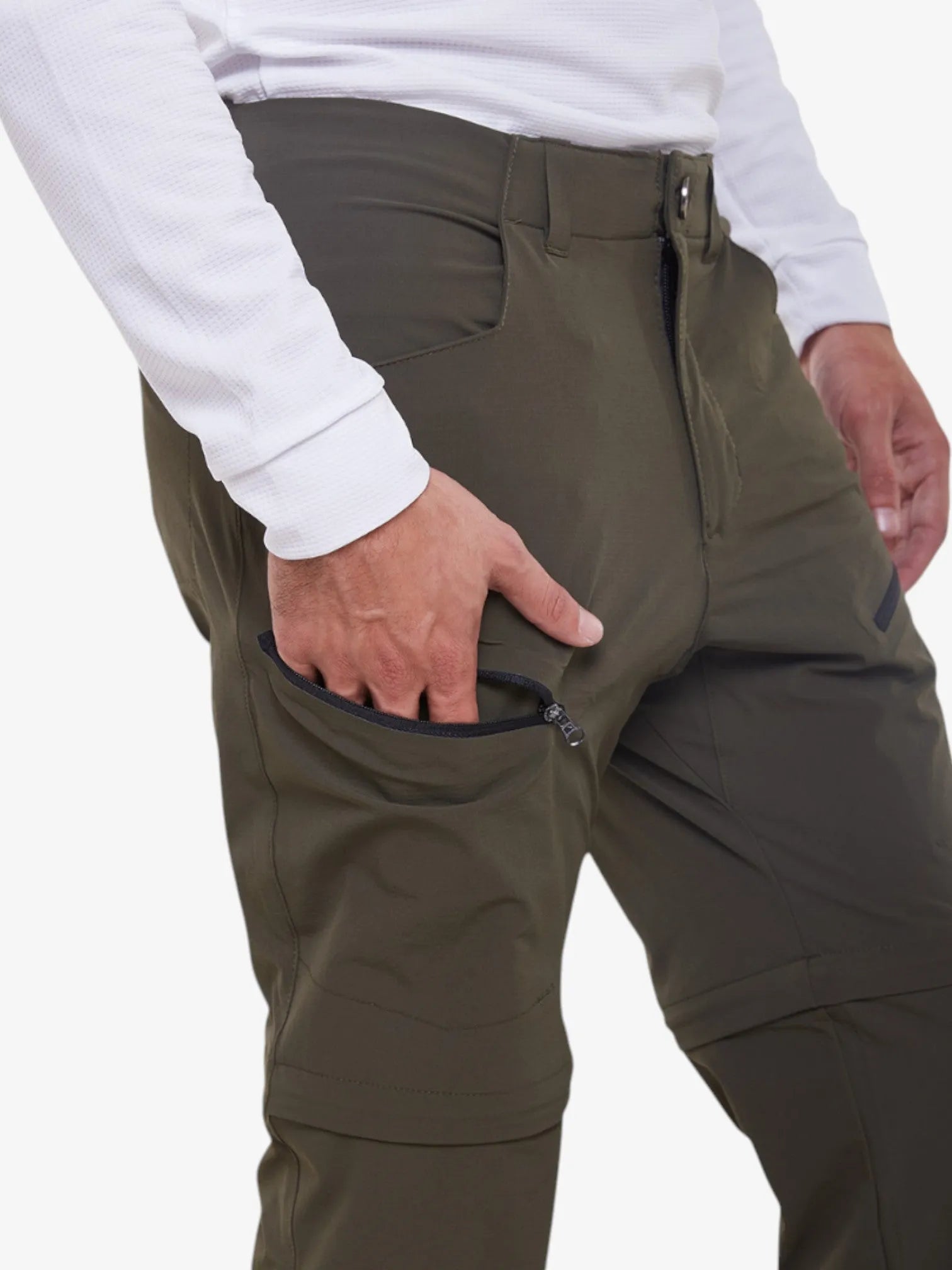Katmandu Trekking Convertible Pants - Military Green Hiking & Outdoor Adventure Pants for Men & Women | Perfect for Camping, Backpacking & Travel