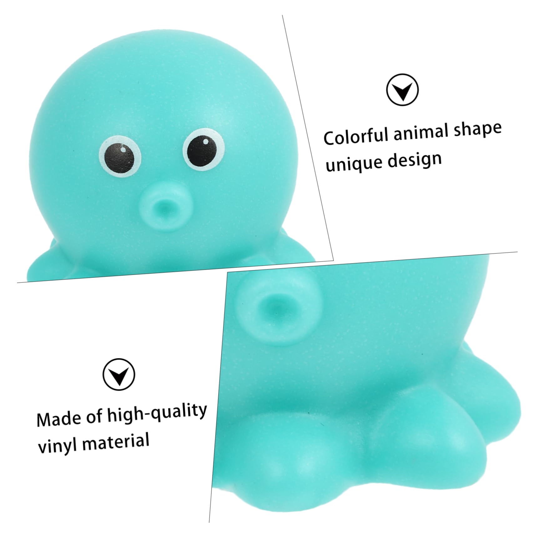 DRESSOOS 4-Piece Light Up Floating Water Toys - Glow in Dark Bath & Pool Toys for Kids, Fun Learning Sea Lion Vinyl Bathtub Toys for Toddlers | Perfect for Night Swimming, Sensory Play & Bath Time Fun