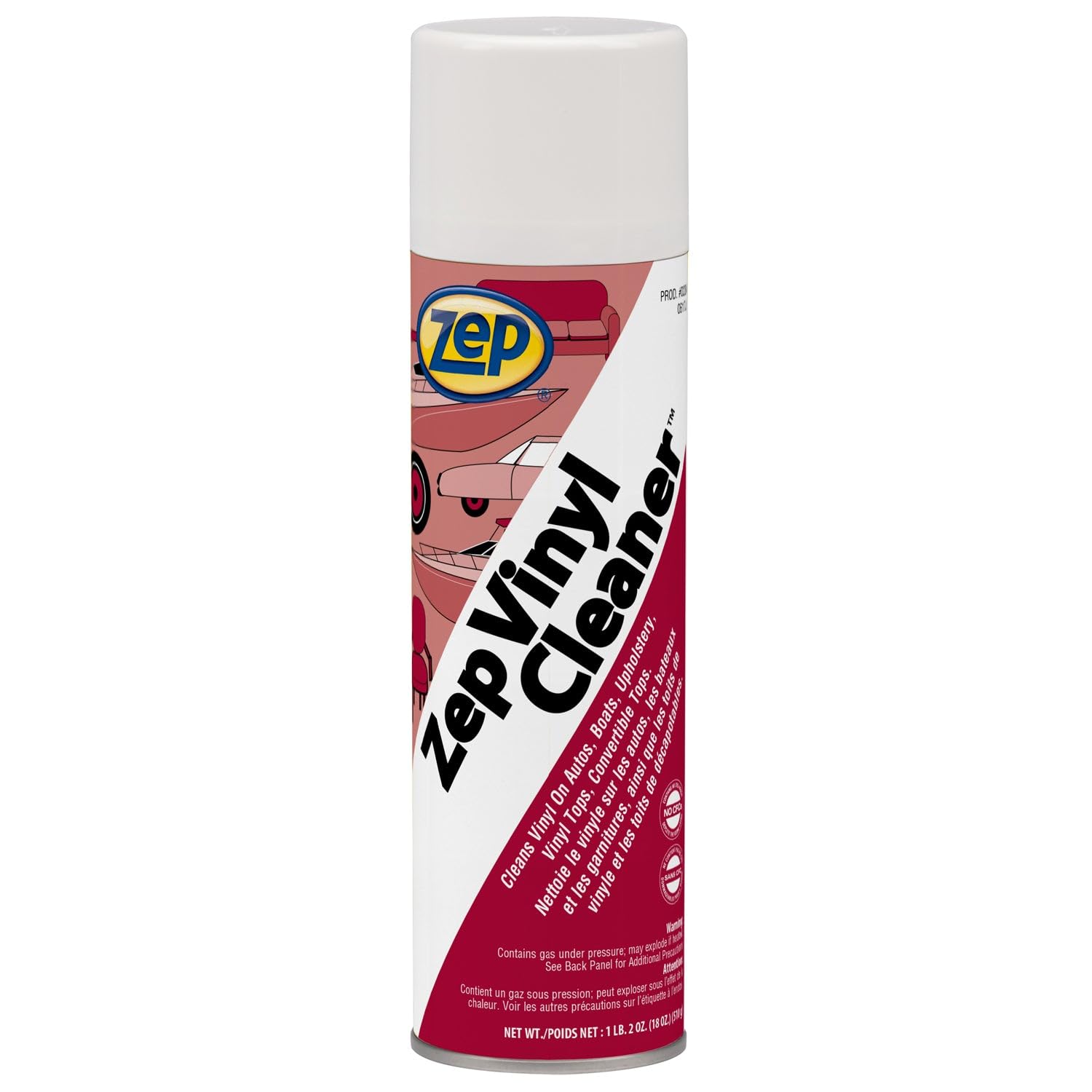 Zep Multi-Use Foaming Vinyl Cleaner - 20 oz (Pack of 12) - Effortless Spray & Wipe Formula - Perfect for Car Seats, Boat Upholstery, Furniture & More