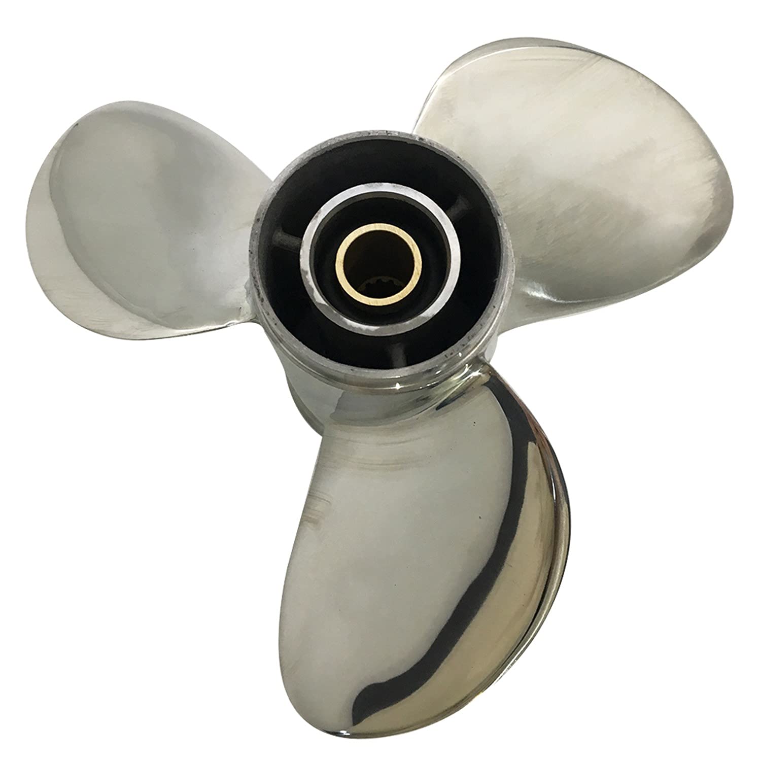 CAPTAIN Propeller for Mercury Outboard Engine 9.9hp 15hp 20hp - 14 Tooth Spline Stainless Steel Replacement Boat Propeller - Perfect for Fishing, Boating & Water Sports