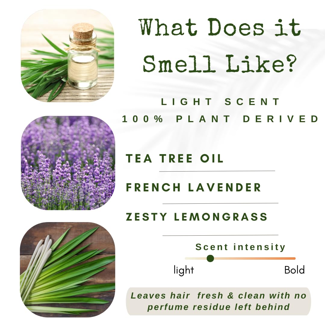 **Organic Shampoo Bar & Conditioner Set with Travel Tins - Lemongrass, Lavender & Tea Tree Oil for Oily Hair - Clarifying & Hair Growth Treatment - USA Made 2-Pack - Perfect for Travel, Gym & Eco-Friendly Lifestyle**