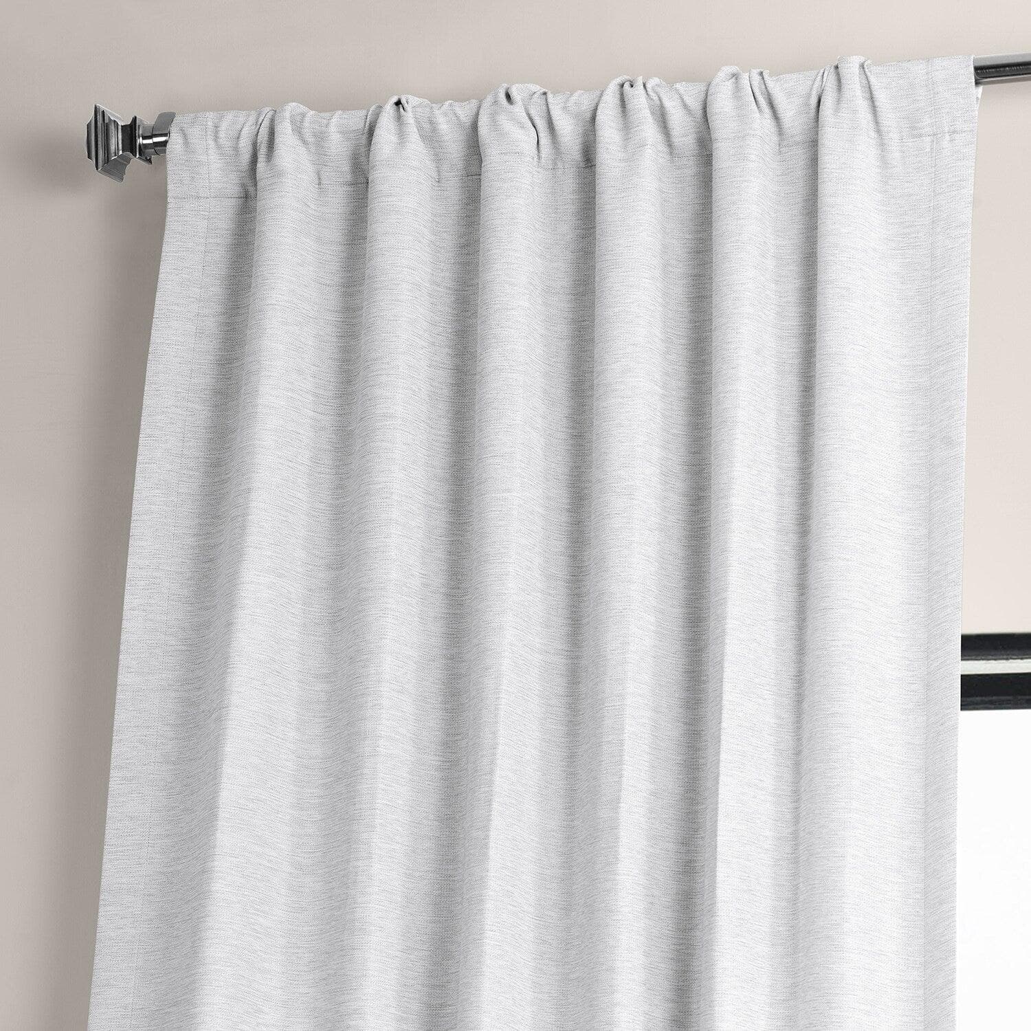 Bellino Room Darkening Curtains - Off White Textured Fabric for Bedroom & Living Room - Blackout Window Drapes for Better Sleep & Light Control