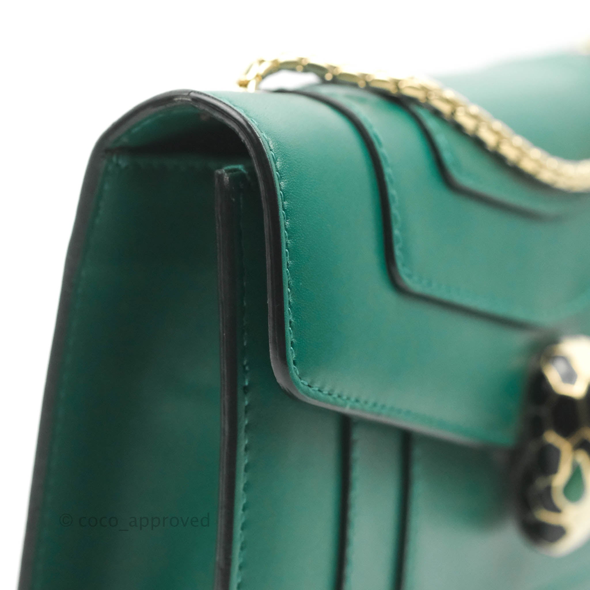 Bvlgari Serpenti Forever Small Crossbody Bag in Emerald Green with Gold Hardware | Luxury Designer Shoulder Purse for Women | Perfect for Evening Parties, Date Nights & Special Occasions