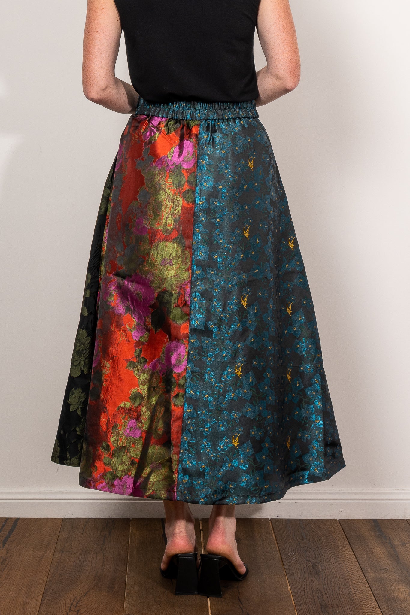 Elegant M.A. Dainty Parted Skirt for Women - Flowy A-Line Midi Skirt with Side Slit - Perfect for Office, Date Night & Summer Outfits