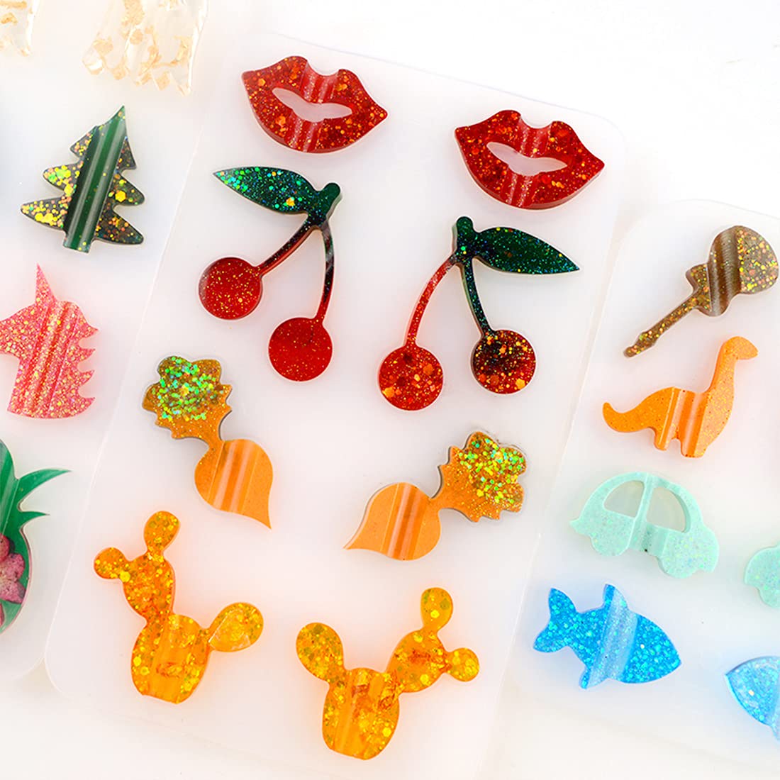Voyyphixa 4-Pack Silicone Straw Topper Molds for Epoxy Resin Casting - Animal Shaped Straw Topper Attachments for Tumblers, Cups & DIY Drinkware Decorations - Perfect for Crafting, Party Favors & Handmade Gifts