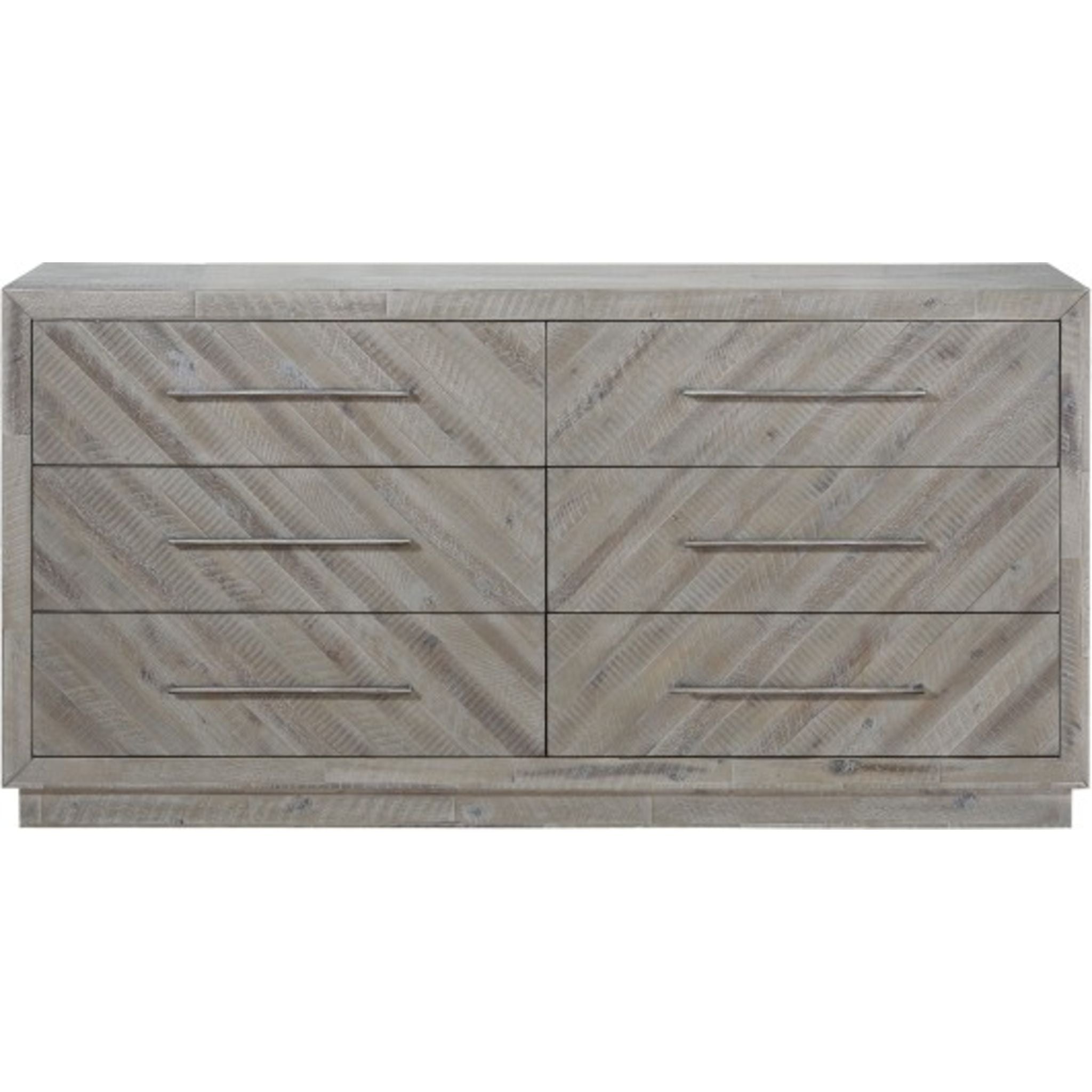 Alexandra Dresser - Rustic Latte Finish Wooden Dresser for Bedroom & Living Room | Farmhouse Style Storage Furniture for Home Decor