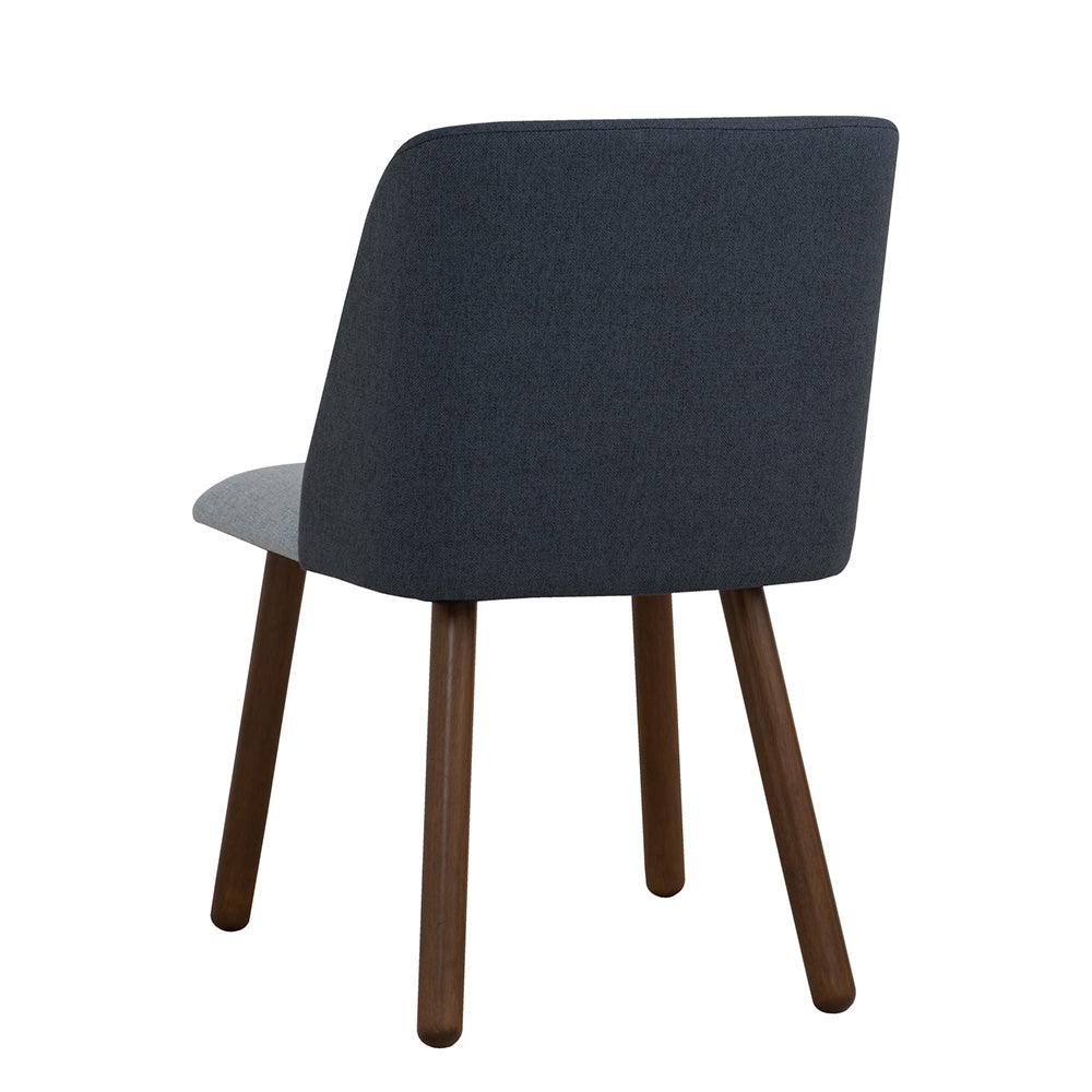 JOLLIN Modern Dining Chair - Walnut Wood Frame with Blue Upholstery - Perfect for Kitchen, Dining Room, and Home Office Use