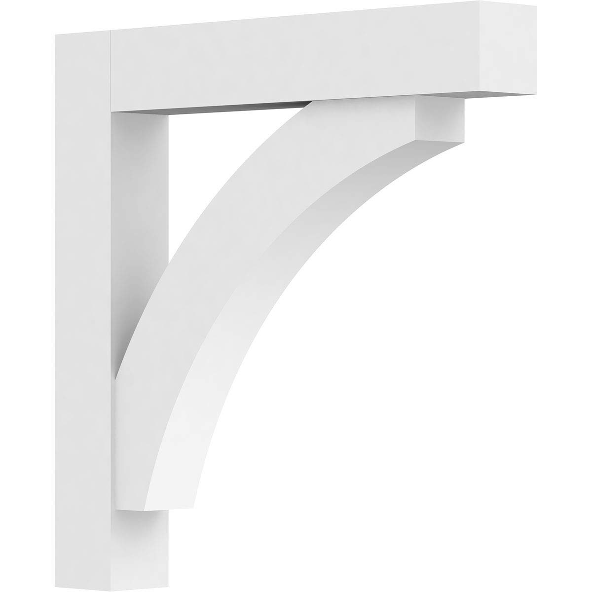 Ekena Millwork BKTP03X24X24THR05 Standard Thorton Architectural Grade PVC Brackets with Block Ends - 3
