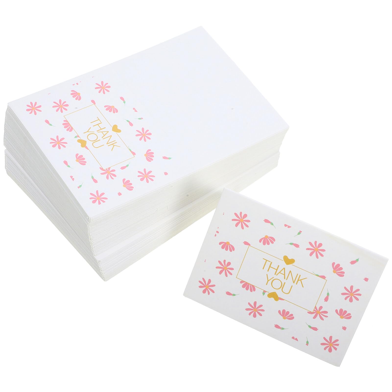 100Pcs Vintage Thank You Cards & Greeting Cards - Blank Note Cards for Graduation, Birthday, Wedding, Baby Shower - Perfect for Handwritten Notes, Party Invitations & Special Occasions