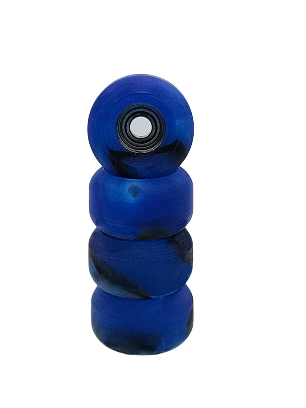 Premium 7.5mmx4.5mm Pro Fingerboard Wheels - Handmade Finger Skateboard Wheels with Street Shape Design - Swirl Colorway (Blue) - Perfect for Fingerboard Tricks & Mini Skateboarding Practice